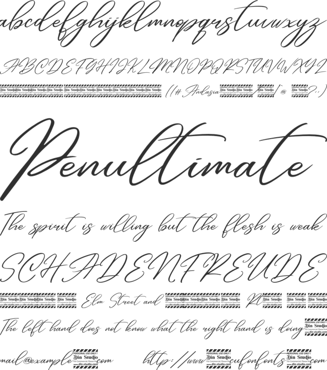 Andasia Personal Use font preview
