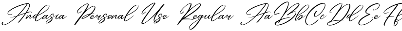 Andasia Personal Use Regular font