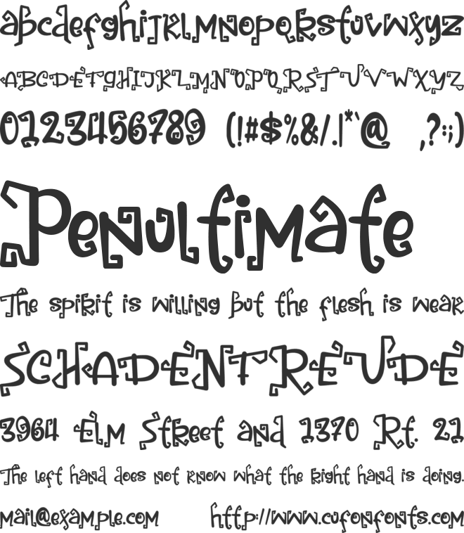 Creepy Witch-Personal Use font preview