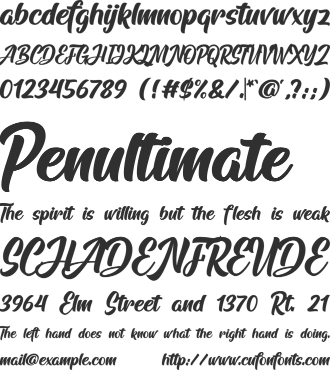 Arfelick Feather font preview