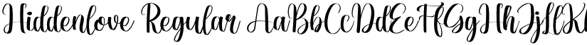 Hiddenlove Regular font
