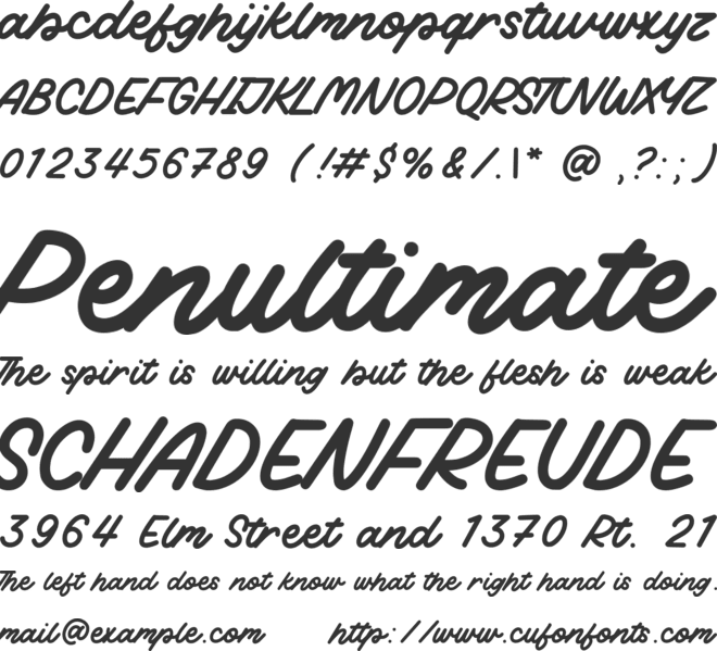 White Wonder font preview