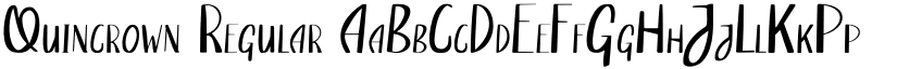 Quincrown Regular font