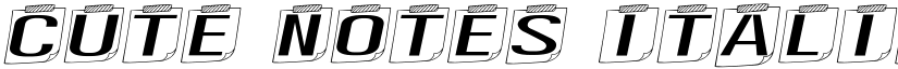 Cute Notes Italic font