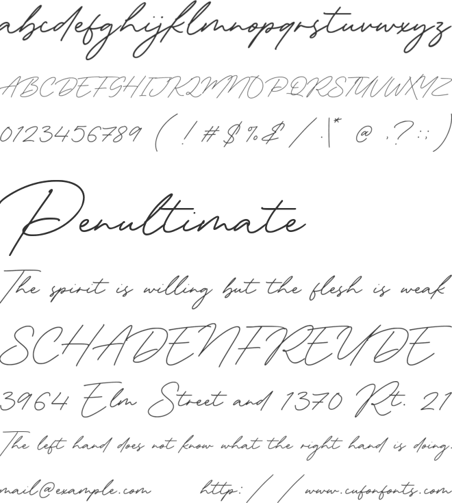 Kimberley Waterfall font preview