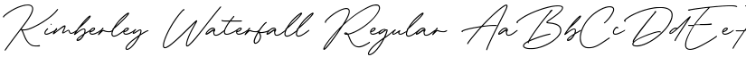 Kimberley Waterfall Regular font