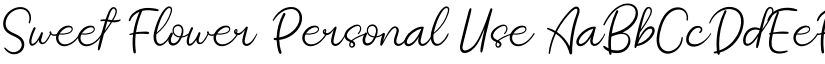Sweet Flower Personal Use font