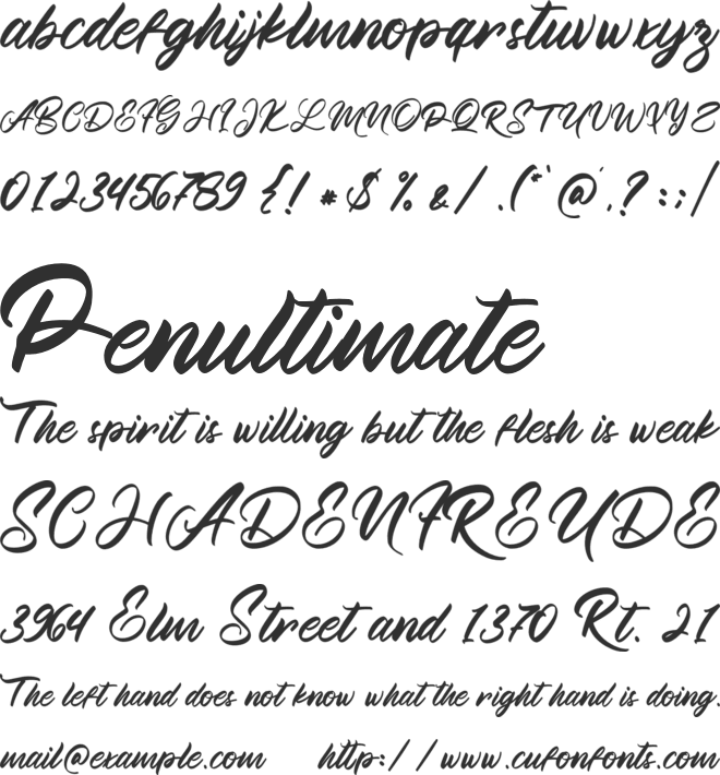 Manthesy font preview