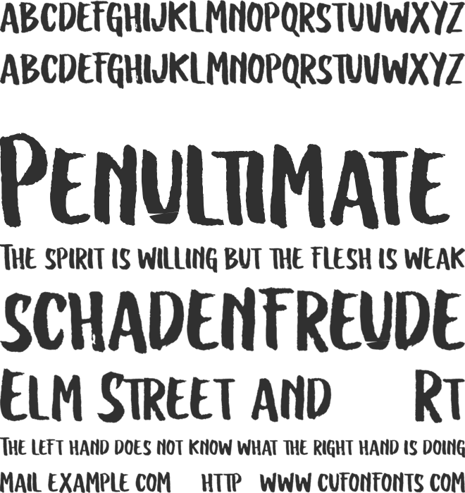 SERPENTS FREE font preview