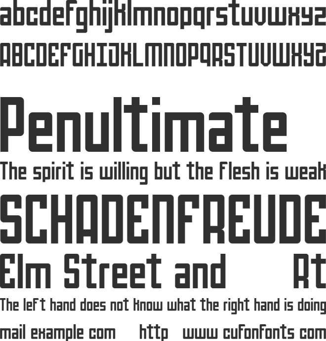 Mechanical FREE font preview