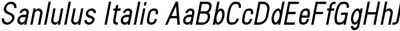 Sanlulus Italic font