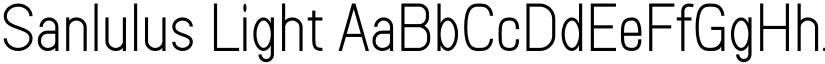 Sanlulus Light font