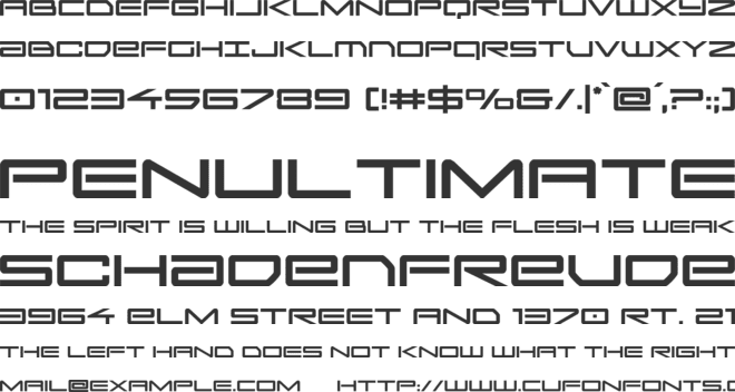 Sky Ridge font preview