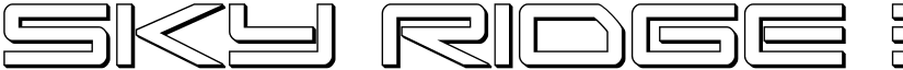 Sky Ridge 3D Regular font