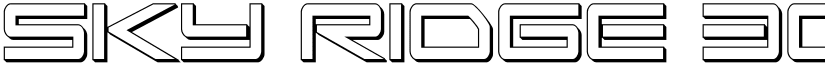 Sky Ridge 3D Condensed Regular font