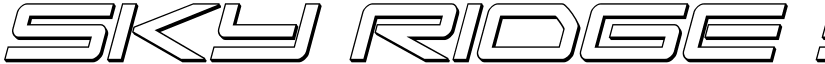 Sky Ridge 3D Italic Regular font