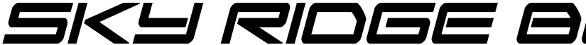 Sky Ridge Bold Condensed Ital Regular font