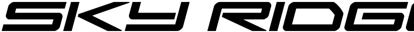 Sky Ridge Bold Expanded Italic Regular font