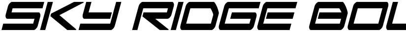 Sky Ridge Bold Extra-Cond Ital Regular font