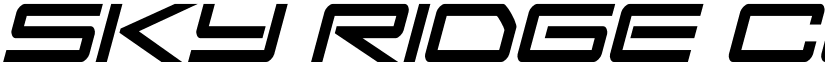 Sky Ridge Condensed Italic Regular font