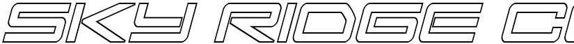 Sky Ridge Condensed Out Italic Regular font