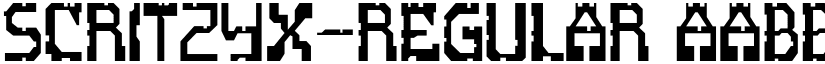 ScritzyX-Regular font