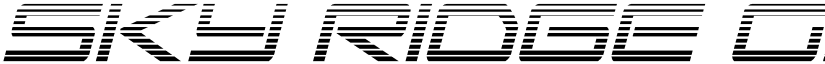 Sky Ridge Gradient Cond Italic Regular font