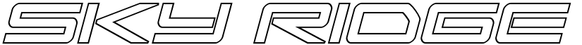Sky Ridge Outline Italic Regular font