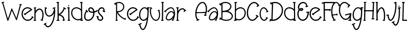 Wenykidos Regular font