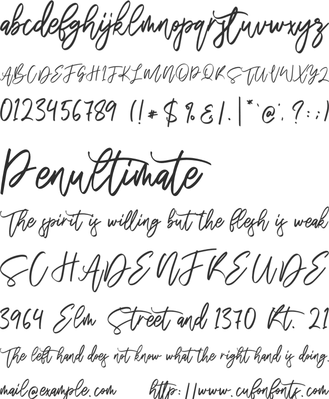 Walytime font preview