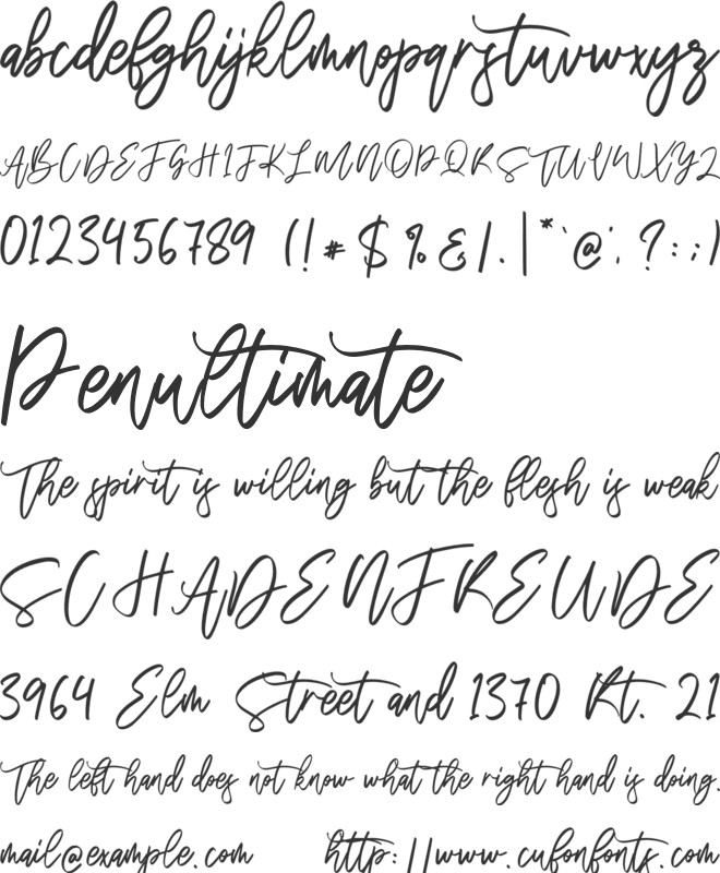 Walytime font preview