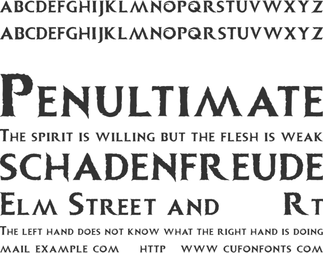 Frozito font preview