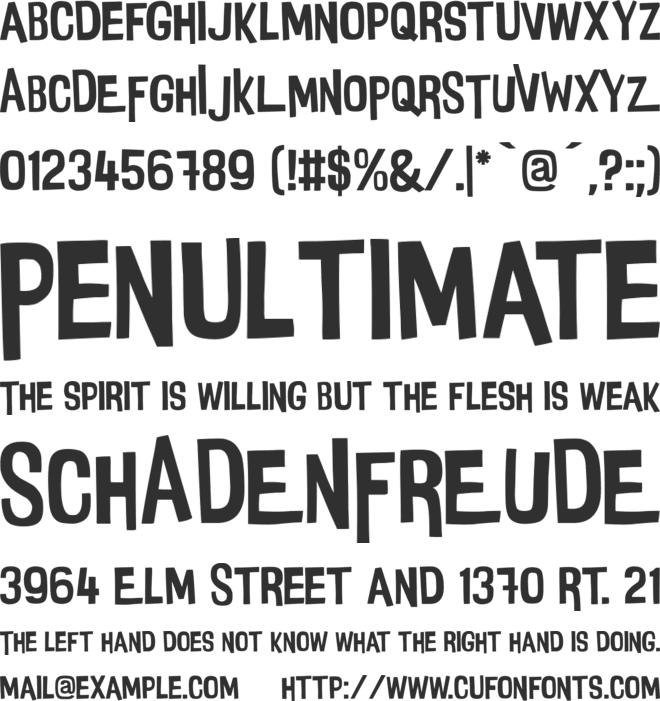 Inside Out font preview