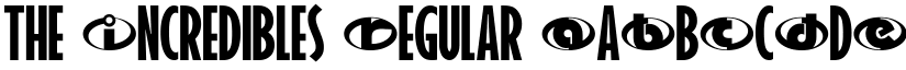 the Incredibles Regular font