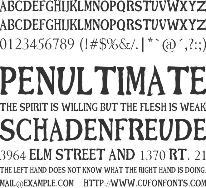 BFG Font font preview