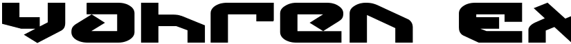 Yahren Expanded Bold font