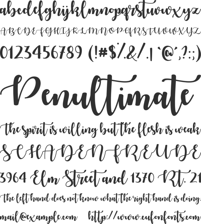 Autumn in November font preview