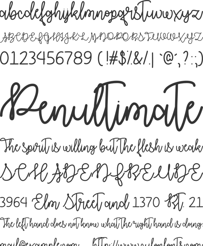 Autumn Moon font preview