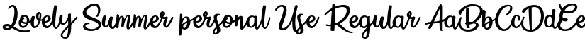Lovely Summer personal Use Regular font