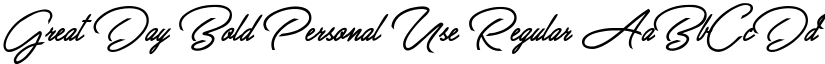 Great Day Bold Personal Use Regular font