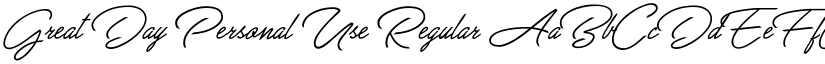 Great Day Personal Use Regular font