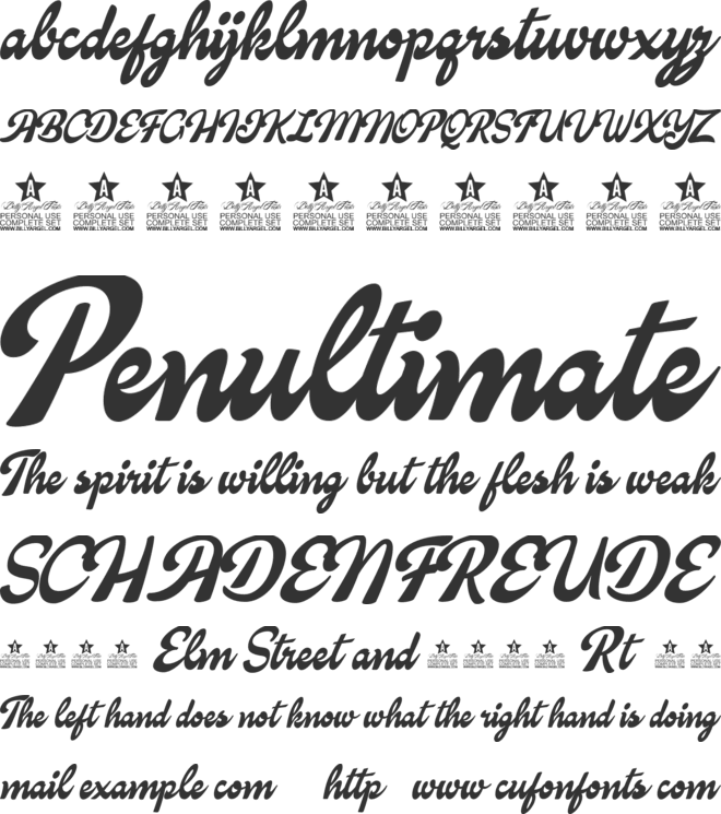 Candy Shop Black Personal Use font preview