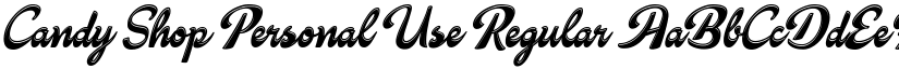 Candy Shop Personal Use Regular font