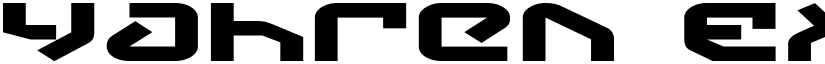 Yahren Expanded font