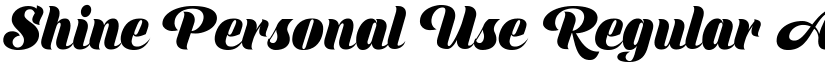 Shine Personal Use font download