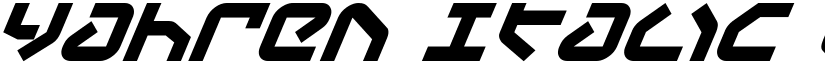 Yahren Italic font