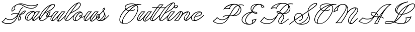 Fabulous Outline PERSONAL USE Regular font