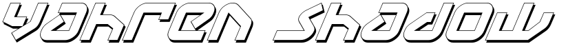 Yahren Shadow Italic font