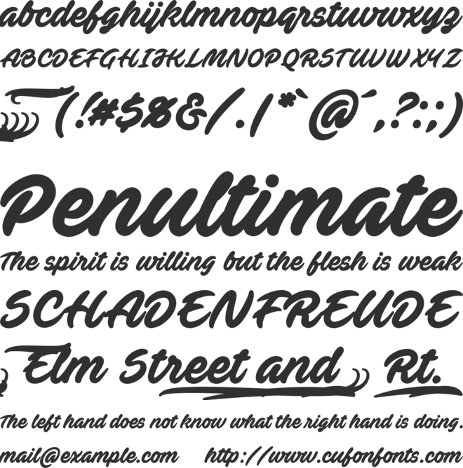 Ave Fedan PERSONAL USE ONLY font preview
