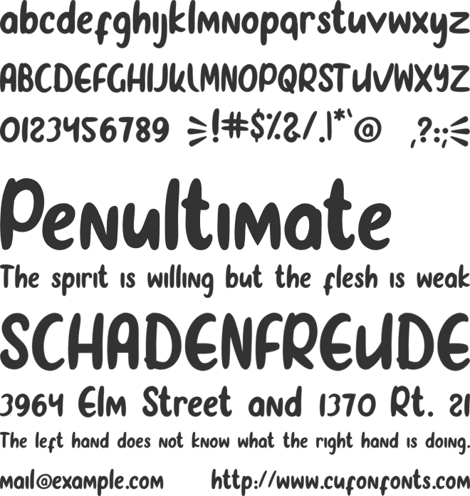 Honey Cute font preview